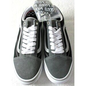 Vans Men's Skate Old Skool Reflective Black Grey Canvas Suede shoes Size 8 NIB